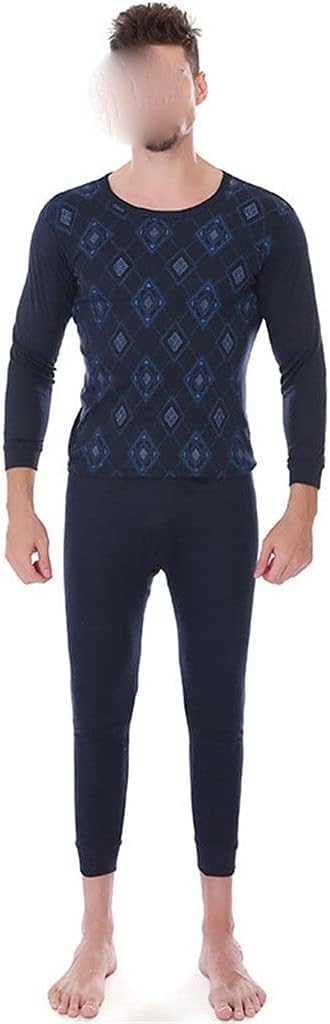 WPYYI Thermal Underwear Suit Men's Autumn Clothes Long Trousers Round Neck Bottoming Suit Comfortable Thin Section (Color : D, Size : XL Code) : Clothing, Shoes & Jewelry