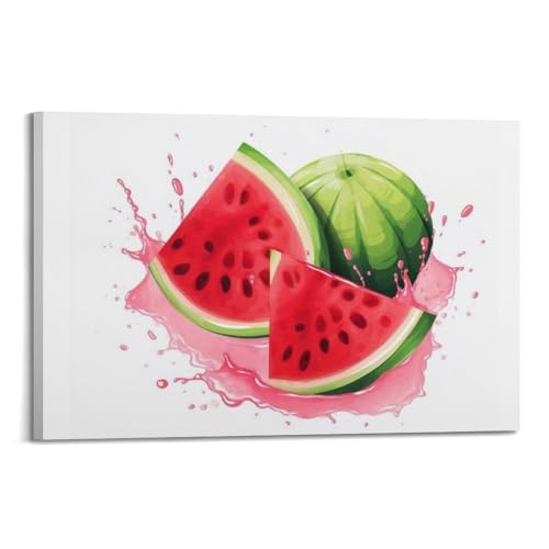 Fresh Juice poster mural moderne design salon pastèque