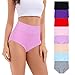 Cotton Underwear for Women,2025 Fashion Panties for Women Pack Tummy Control High Waisted Ladies Panties Briefs Regular & Plus Size Womens Underwear Cotton(B Almond,XL)