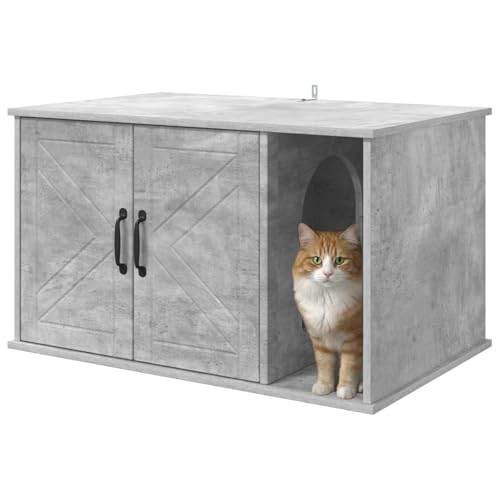 Maison pour chat en béton confortable et rectangulaire avec kit de montage - 3