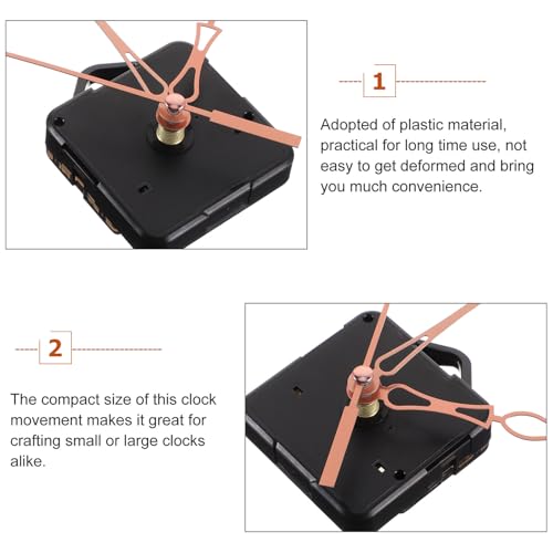 ELAYARD 静音掛け時計ムーブメント 高精プラスチック製 耐久性 軽量壁時計修理交換用パーツ 対応