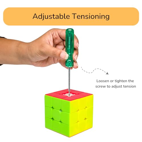 Cubelelo Drift Warrior 3x3 Stickerless Cube | Beginner Speedcube for Kids & Adults | Magic Speedy Stress Buster Brainstorming Puzzle (Multicolor) | Durable and Smooth Cube with Anti-Pop Design (Image - 3)