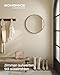 SONGMICS 50 cm d Spiegel rund, runder Spiegel, Wandspiegel, Metallrahmen, einfache Montage, modern, für Bad, Wohnzimmer, Schlafzimmer, Flur, Eingangsbereich, tintenschwarz LWM101BD03