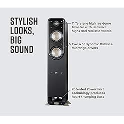 Alternative view of Polk Audio Signature Series S55 200 Watt 2.0 Channel Tower Speaker (Black)