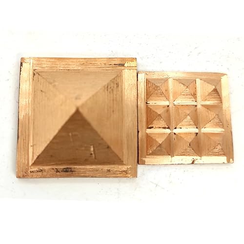 Image of Plus Value Pure Copper Vastu Pyramid Vaastu Shastra Remedies for Positive Energy at Home & Office (Size 1 Inch, 3pcs)