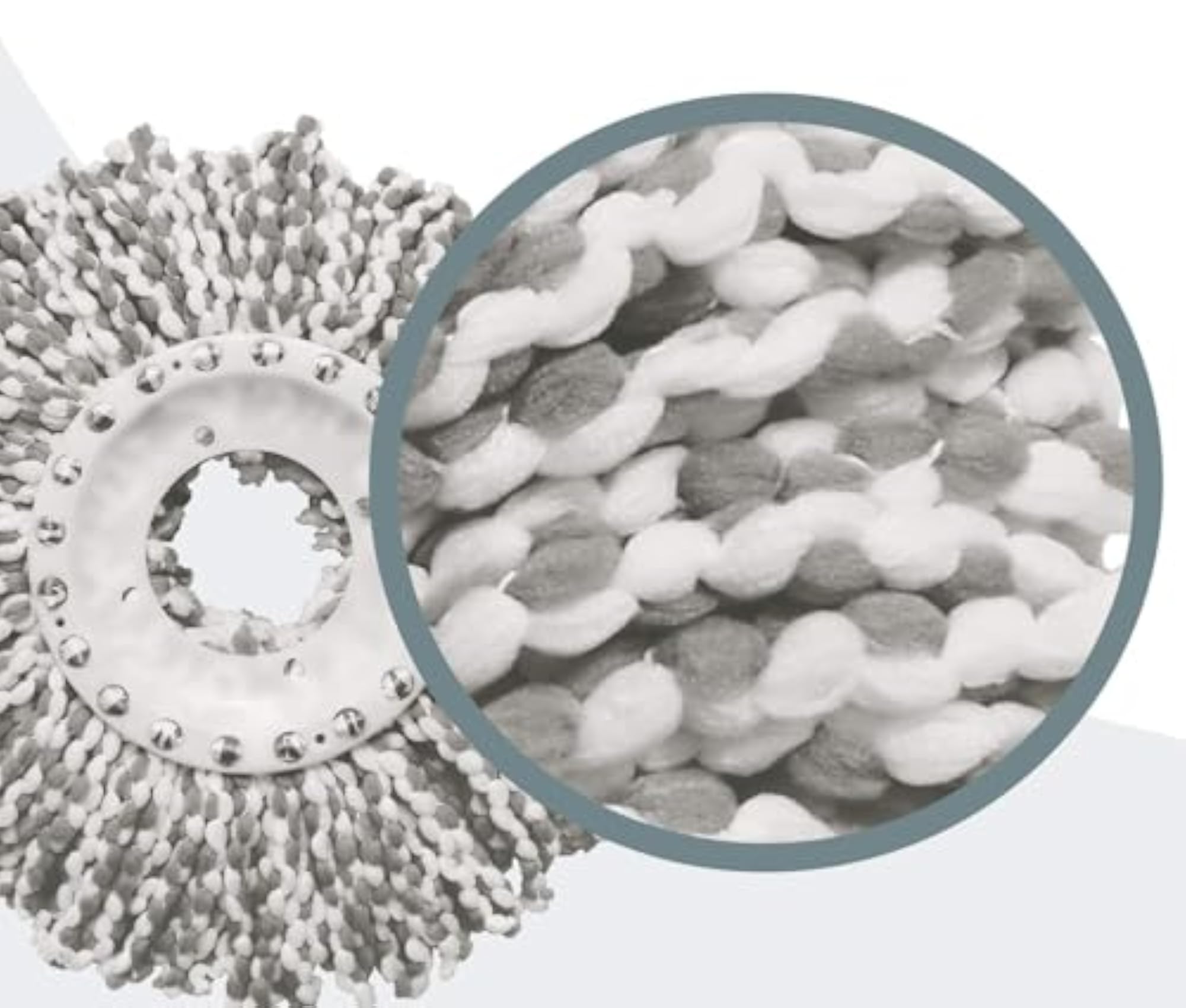 Microfibre Spin Head Refill Mop Cloth