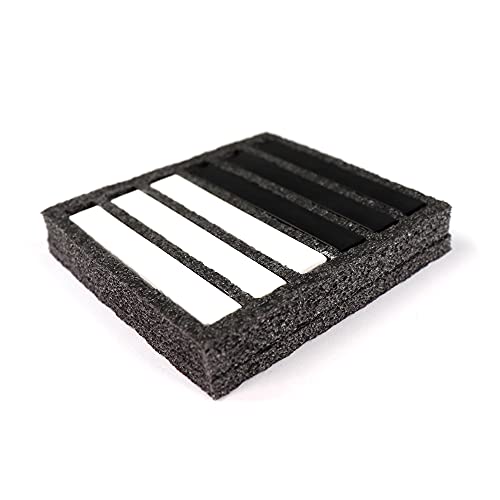 HA SHI Charcoal Sticks for Professional Artists, Square Non-Toxic Art Supplies, Dry Pastels Set, 6 Long Sticks (White & Black)