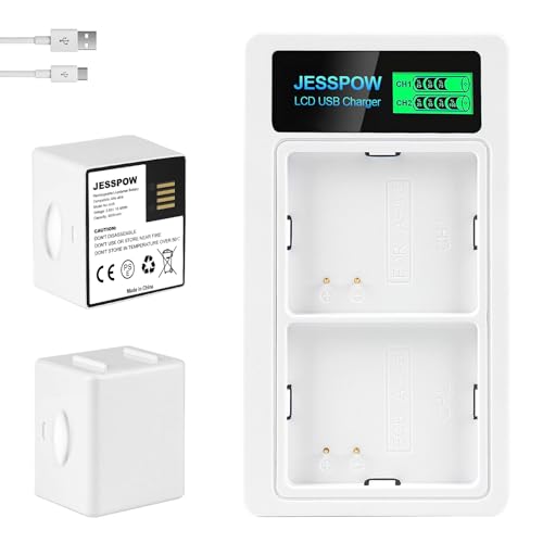Rechargeable Batteries with Charger VMA5400 Compatible with Arlo Ultra, Ultra 2, Arlo Pro 3, Pro 4, Pro 5S 2K, Wireless Security Camera VMC4040P 3.85V 4800mAh 18.48Wh A-4a 2 Pack