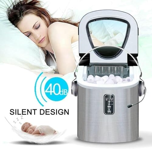Máquina fabricadora de hielo para mostrador, portátil y automática con función de autolimpieza, produce 9 cubos en 6-8 minutos, ideal para hogar/cocina/oficina/bar miniatura 6