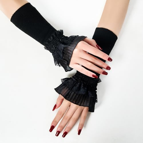 Long Knitted Gloves for Women Party Evening Cosplay Arm Sleeves Warm2