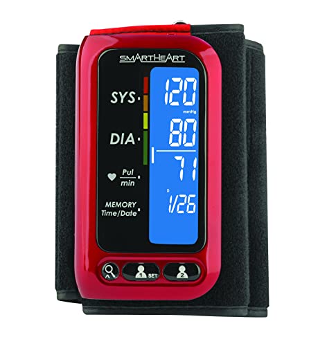 Smartheart Blood Pressure Monitor | Attached Upper Arm Cuff | Advanced Inflation Technology | 500-Reading Memory #TOP1