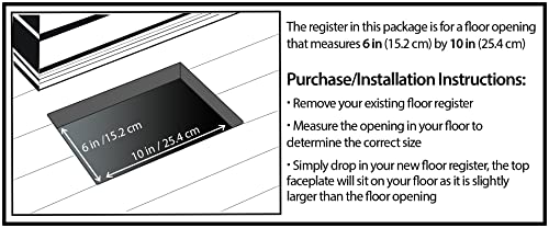 Decor Grates Ajh610-A Oriental Floor Register, 6X10 Inches, Antique Brass Finish #TOP3