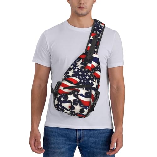 Mochila bandolera deportiva unisex negra para senderismo miniatura 7