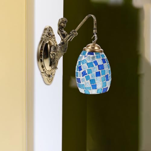 Aplique de pared sirena vintage para luz suave de dormitorio 6