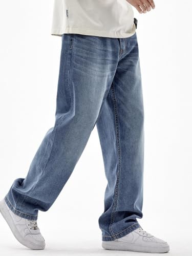 Jeans Pants Trousers Denim Summer Tencel Straight High Street Cowboy Floor Loose and Comfortable Lyocell Premium Casual2