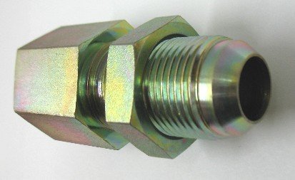 AF C5275-04-04 - 1/4 Female Pipe (.540''-18 Threads) x 1/4 Male JIC (7/16''-20 Threads) Bulkhead - Female Bulkhead Connector