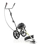 Wiltec Desbrozadora a gasolina 2en1 con ruedas 1.9 kW cortabordes recortadora de hilo para jardín