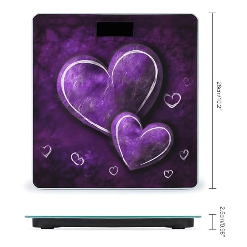 Báscula digital Purple Hearts alta precisión hasta 180 kg miniatura 2