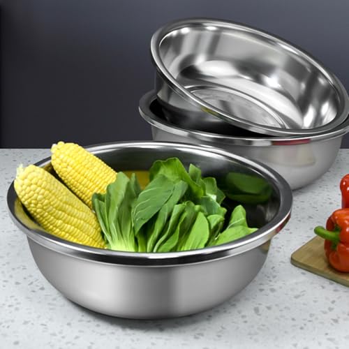 2 tazones grandes de acero inoxidable para cocina miniatura 6
