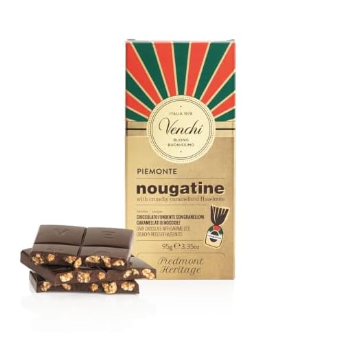 Venchi - Tavoletta di Cioccolato Nougatine - con Nocciole Piemonte IGP Caramellizzate, 100 g - Senza Glutine