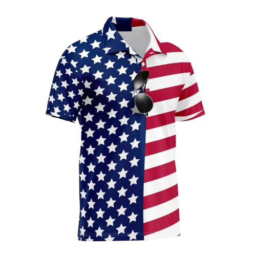 Camisetas polo para hombre de golf, divertidas, con tecnología anti-transpiración y secado rápido, manga corta miniatura 3