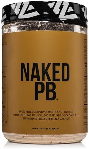 Naked 1.5 LB Powdered Peanut Butter from US Farms – Bulk, Only 1 Ingredient - Roasted Peanuts, Vegan, No Additives, Preservative Free, No Salt, No Sugar - 45 Servings - NAKED PB