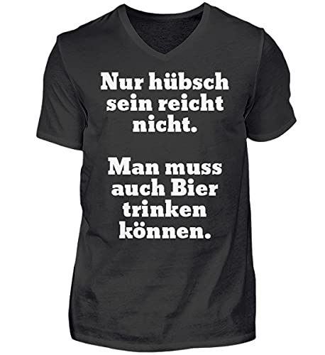 T-shirt bière humour noir generisch col en V taille M à offrir pour anniversaire homme