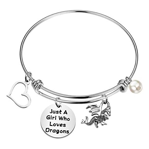 FAADBUK Funny Dragons Bracelet Animal Lover Gift Just A Girl Who Loves Dragons Jewelry Bracelet Dragons Lover Gift Dragons Jewelry(Dragons Br-S) Cover