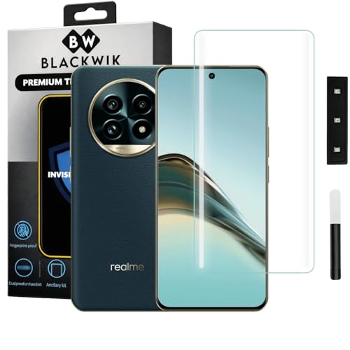 Image of Blackwik Advanced Curved UV Tempered Glass For Realme 13 Pro Plus Cellphone (Transparent, Pack Of 1) Advanced Border Less Full Screen Coverage UV Screen Protector Guard With Installation Kit