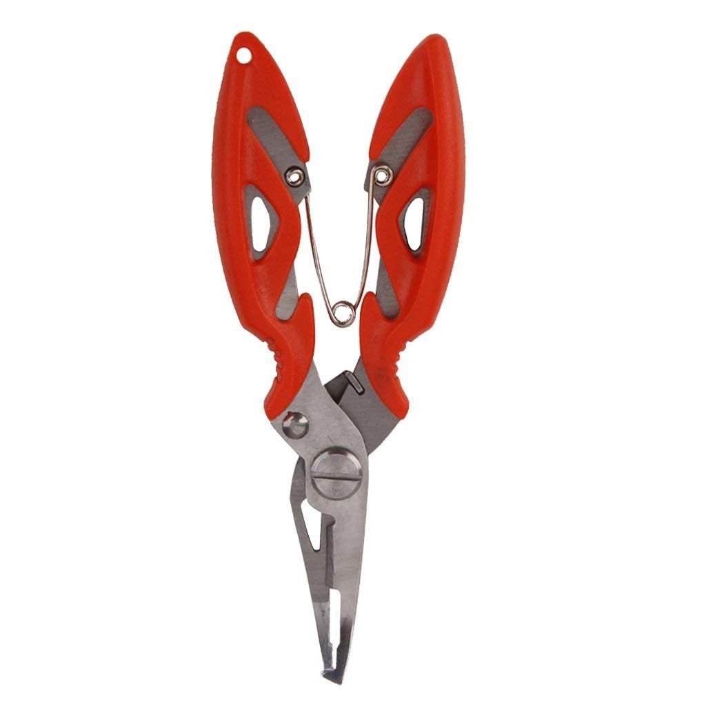 KANABEE Imported Fishing Plier Scissor Split Ring Line Cutter Hook Remover Tackle Tool Orange 4