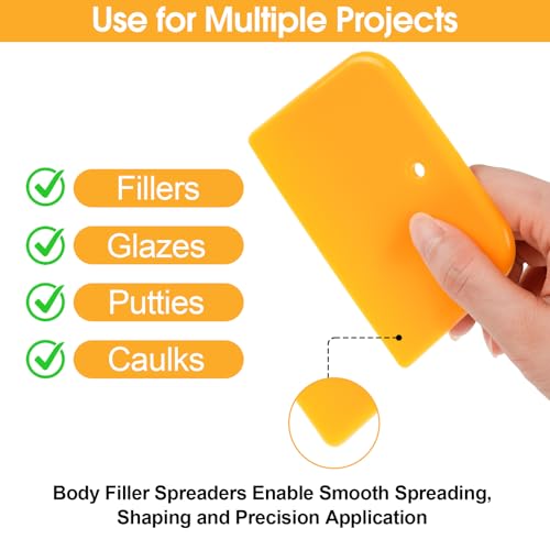image for PEASUG Body Filler Spreader, 9 Pack Reusable Plastic Spreader Tool for