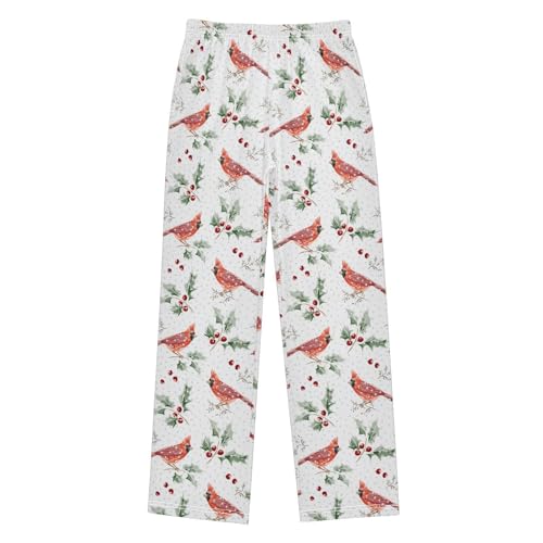 Christmas Cardinal Birds Boys Pants for Kids Jogger Pants with Pockets S-XL