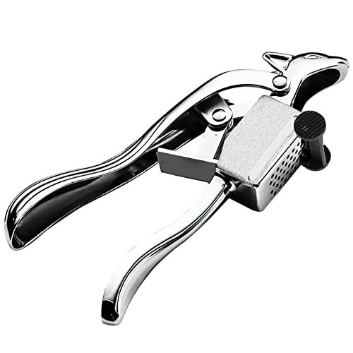 Alipis Manual Stainless Steel Garlic Press Tool Ergonomic Kitchen Mincer for Garlic and Ginger Detachable Design for Easy Cleaning and Comfortable for Home Restaurant Use