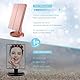 WEILY Schminkspiegel mit Beleuchtung, Faltbarer Kosmetikspiegel mit 3X/2X/1X Vergrößerung, 21 natürliche LED Lichter, Batteriebetrieben Order USB Aufladen dimmbarer Makeup Mirror (Rosengold)