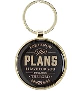 Christian Art Gifts Inspirational Scripture Keychain for Men, Women & Grads: Know the Plans Encou...