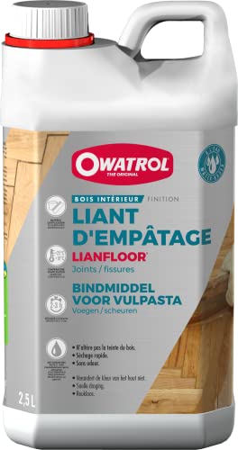 OWATROL - LIANFLOOR - Liant d'empâtage pour joints, trous, fissures - Parquet, escalier - 2.5L Cover