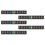 Sdlnklm 5 Aquarium Thermometer Stickers for Measuring Temperature in Terrariums, Portable Temperature Stickers, Horizontal