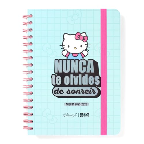 Mr.Wonderful - Agenda Escolar 2025-26 Hello Kitty x Mr. Wonderful - Nunca te olvides de sonreír