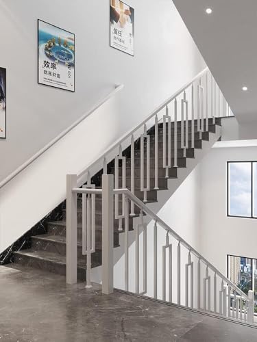 Poteaux de balustrade en métal carré pour escalier design, kit de 5 pièces de 85cm - 4