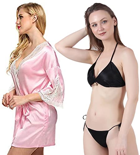 Image of Love Maker Babydoll Lingerie Bra Panty Set Undergarments for Women Honeymoon Nighties Small to 3XL