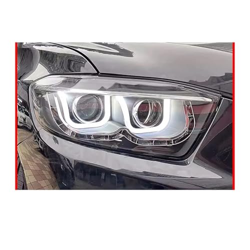 Faros para Toyota Highlander 2007-2011 con luz diurna y proyector de ojos de ángel 5