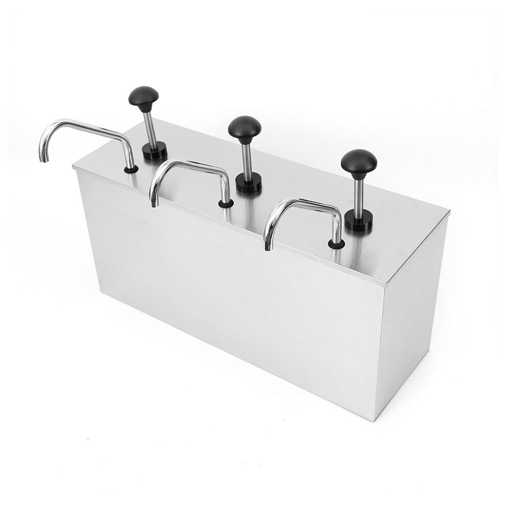 Dozownik pompy do sosów ze stali nierdzewnej do musztardowego keczupu, sosu BBQ, 4 l x 3 szt