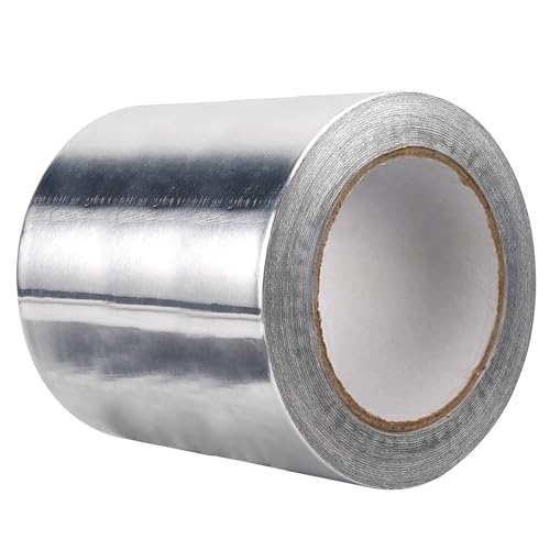 Image of Aluminum Foil Duct Tape Heavy Duty, High Temperature Sealing and Patching 49 Yards, No Backing Paper, Adhesive Tape for HVAC, Air Ducts, Metal Repair (3.15inch x 148ft)