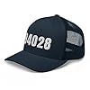 Zip Code 94028 Hat Portola Valley California CA Trucker Hat Embroidered Trendy Snapback Unisex Baseball Cap Navy #3