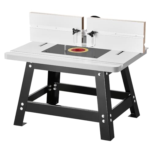 VEVOR Benchtop Router Table, 24 in x 15.7 in, Bench Top Routing Table with Adjustable Fence, MDF...