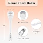Kitsch Derma Roller for Face, Face Roller for Beard, Skin Care Tools, Gifts For Women and Men, Travel Essentials, White - Image 2