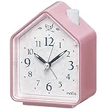 セイコークロック(Seiko Clock) 目覚まし時計 ピンクパール 110×86×62mm NR434P
