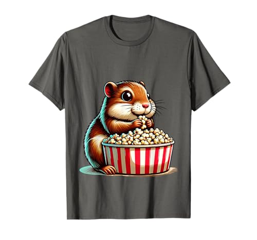 Hamster Popcorn Amoureux Animal Cartoon T-Shirt