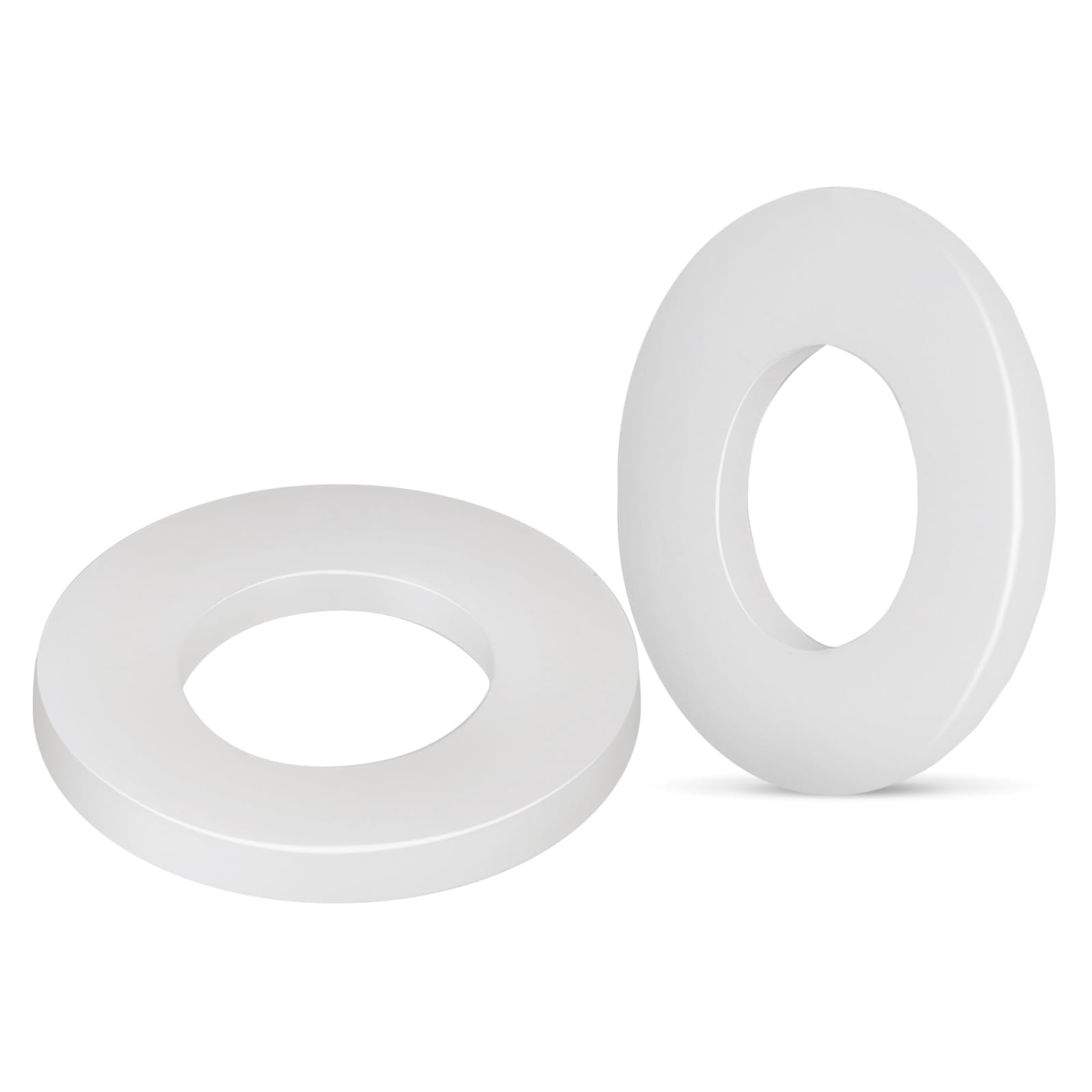 M10 podkładki nylonowe, białe, 10 x 20 x 2 mm, 50 szt