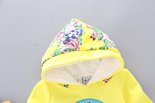 Spring Autumn Winter Little Baby Girls Clothing Set Warm Velvet Hoodie and Pants4
